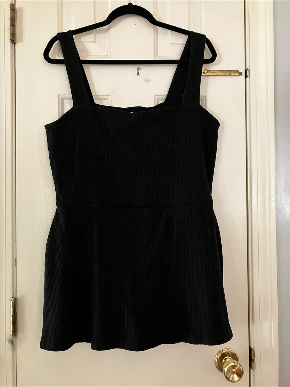 PINK XXL Victoria's Secret Black Square-Neck Style Romper Skort